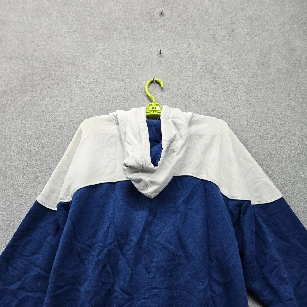 Indianapolis Colts Men Hoodie M Blue Embroidered Logo Colorblock Fleece READ